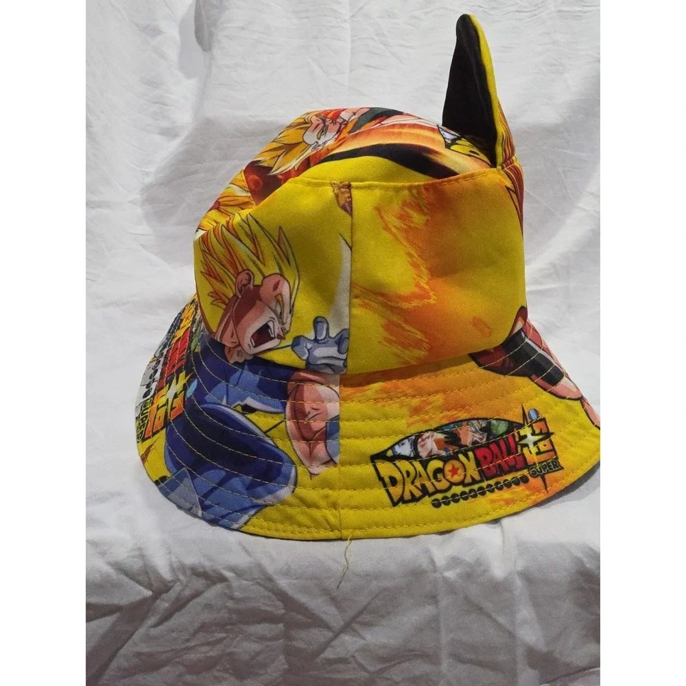 Dragon Ball Z Super Saiyan Goku Bucket Hat 3d‎ Hair Anime Manga One Size